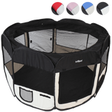Leopet® TSPB09 Playpen for Puppies and Small Animals DIFFERENT COLOURS (Black)