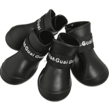 Pet Dog Rain Boots Booties Waterproof Protective Rubber Shoes,3 sizes,BLACK