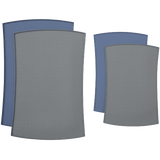 PetFusion Pet Food Mat in Premium FDA Grade Silicone (Large, Grey)