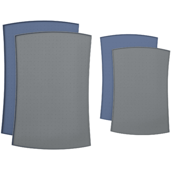 PetFusion Pet Food Mat in Premium FDA Grade Silicone (Large, Grey)