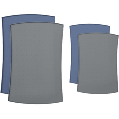 PetFusion Pet Food Mat in Premium FDA Grade Silicone (Large, Grey)