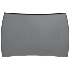 PetFusion Pet Food Mat in Premium FDA Grade Silicone (Large, Grey)